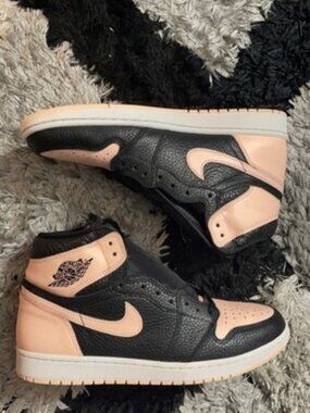 AJ1 Retro High Black Crimson Tint 555088-081 Sz 10.5